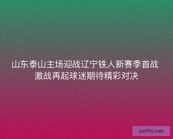 山东泰山主场迎战辽宁铁人新赛季首战 激战再起球迷期待精彩对决